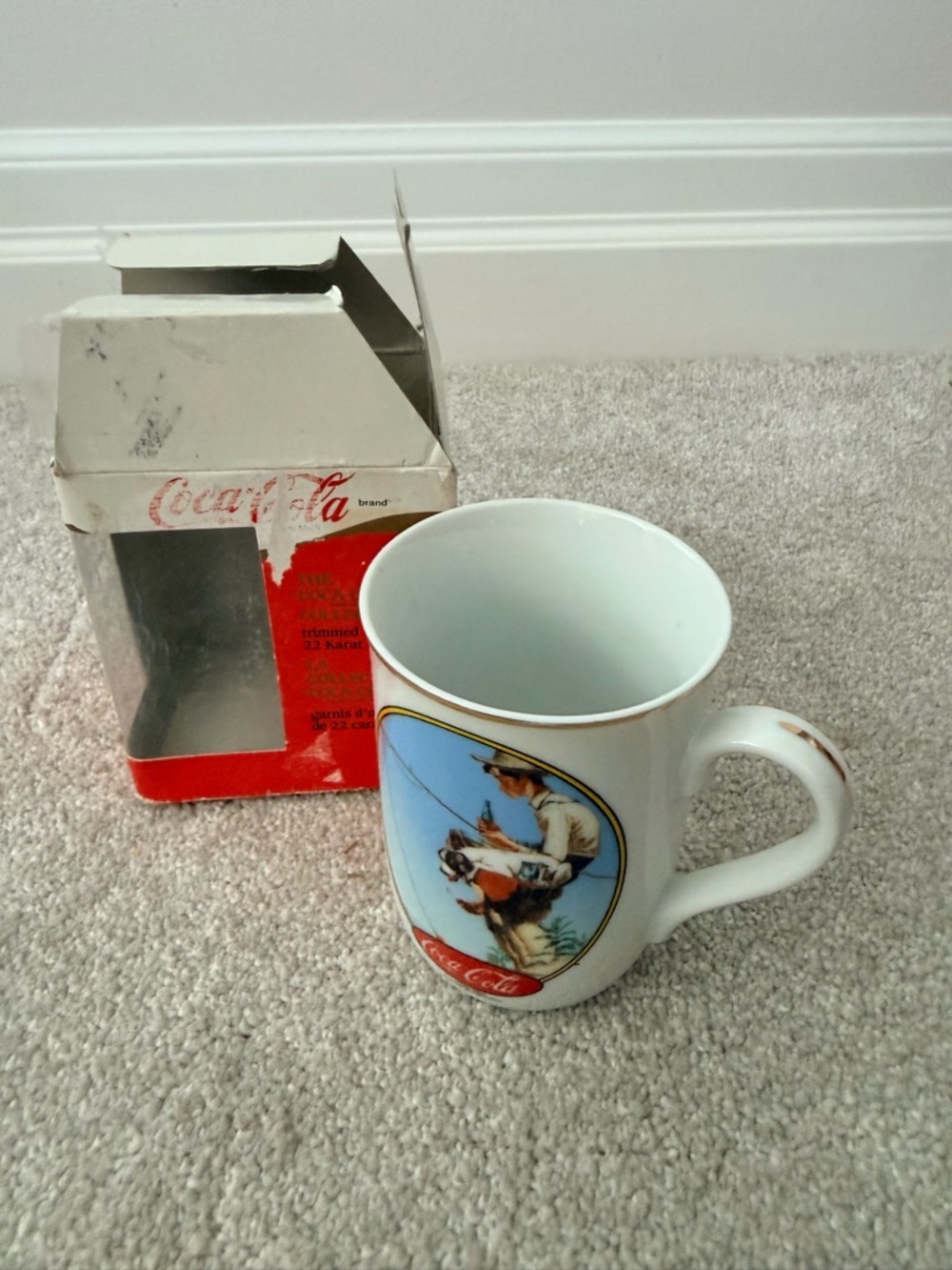 Coca-Cola Red, White & Gold Branded Collectible Box Panel